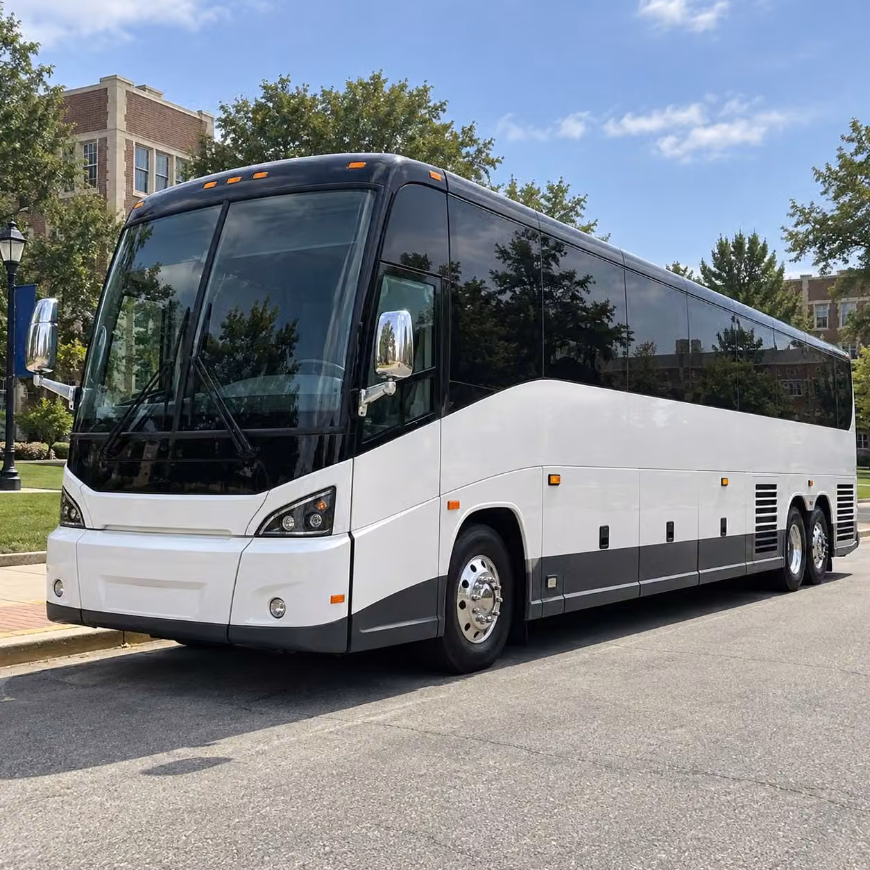 moreno valley charter bus rental exterior