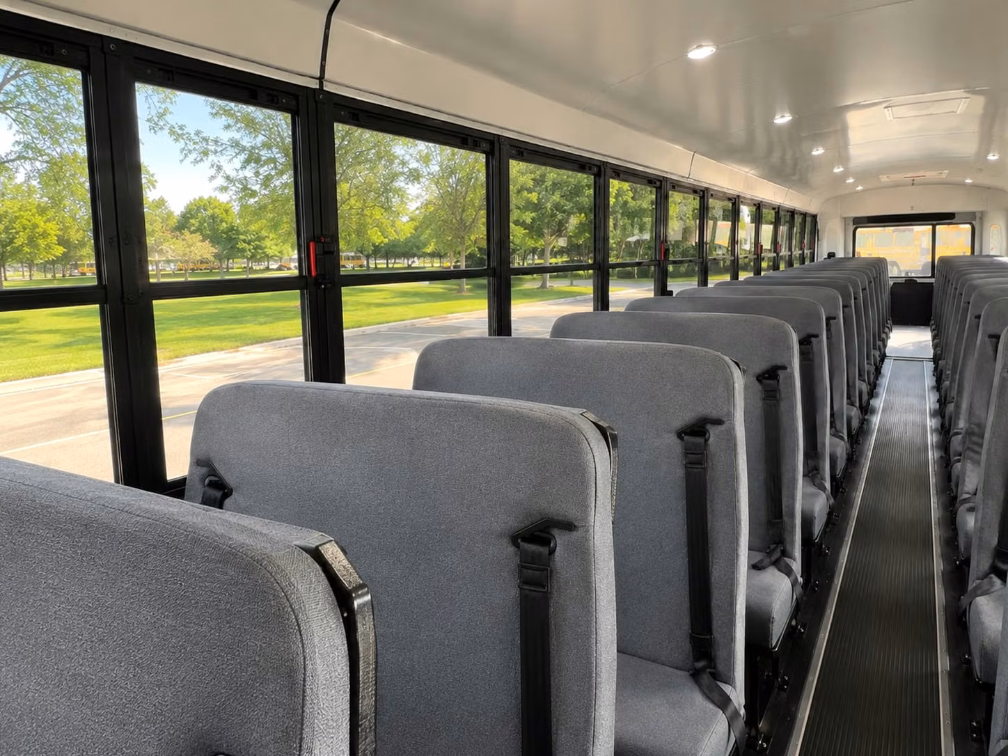 school bus inside